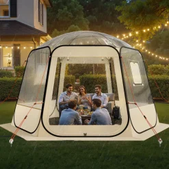 VEVOR Pop up Bubble Tent, 11 x 10.2 ft Waterproof & UV-Resistant, Clear Camping Tent Shelter, Outdoor Garden Dome Igloo Tents with Windows, 540° Panoramic View, for 8-10 Persons Patio Backyard