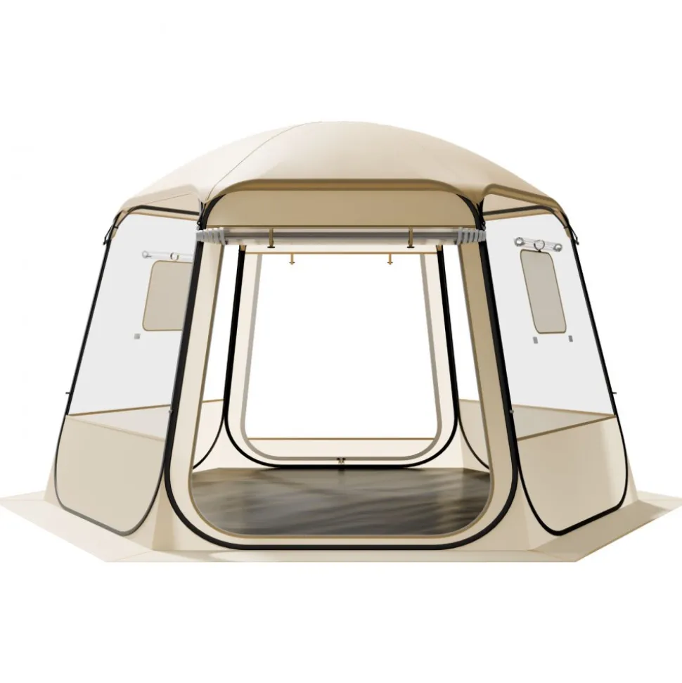 VEVOR Pop up Bubble Tent, 11 x 10.2 ft Waterproof & UV-Resistant, Clear Camping Tent Shelter, Outdoor Garden Dome Igloo Tents with Windows, 540° Panoramic View, for 8-10 Persons Patio Backyard