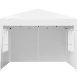 VEVOR Pop Up Canopy, 10 x 10 FT Instant Canopy Portable Gazebo with 3 Sidewalls & 2 Ventilated Windows, Height Adjustable Pop-Up Outdoor Shelter Tent for Events, Patio, Backyard, Party, Parking