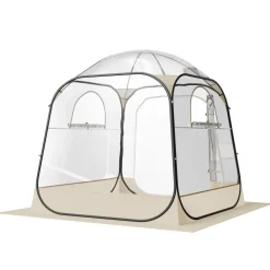 VEVOR Pop up Sports Tent, 72x72 in Clear Bubble Tent for 2-4 Persons, Waterproof Outdoor Pod with Floor Mat & Top Cover, Garden Igloo Dome Tents Camping Shelter for Events Fishing Cheering