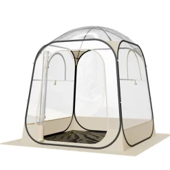 VEVOR Pop up Sports Tent, 63x63 in Clear Bubble Tent for 2-4 Persons, Waterproof Outdoor Pod with Floor Mat & Top Cover, Garden Igloo Dome Tents Camping Shelter for Events Fishing Cheering