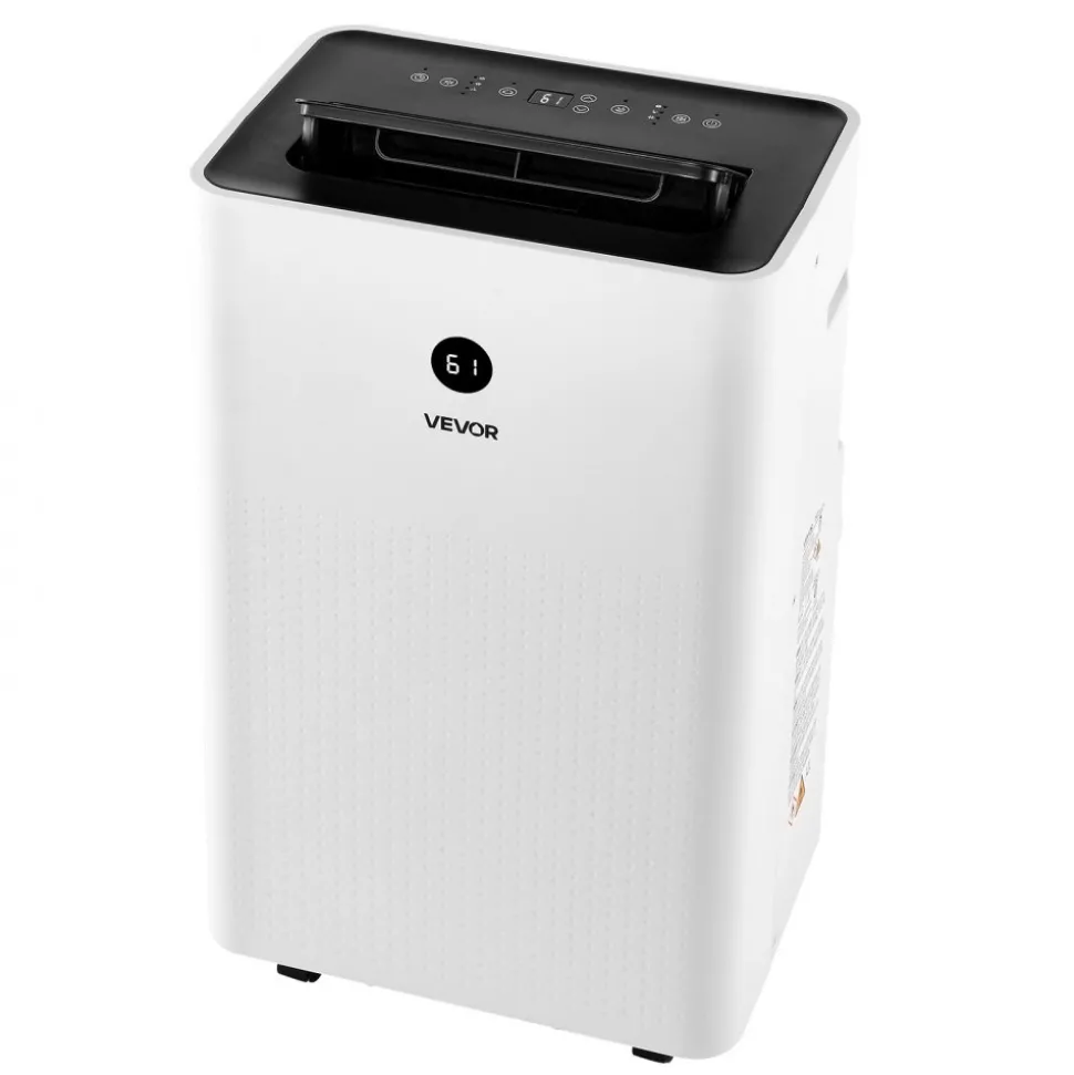 VEVOR Portable Air Conditioner, 12000 BTU ASHRAE (8150 BTU SACC) 4-in-1 Standing Cooling Ac Unit, LED Touch Panel & Remote Control, 24h Timer, Cooling, Dehumidifier, Fan, Sleep Mode for Room Indoor