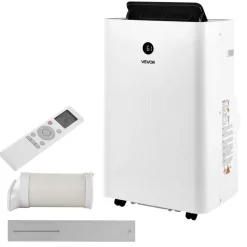 VEVOR Portable Air Conditioner, 12000 BTU ASHRAE (8150 BTU SACC) 4-in-1 Standing Cooling Ac Unit, LED Touch Panel & Remote Control, 24h Timer, Cooling, Dehumidifier, Fan, Sleep Mode for Room Indoor