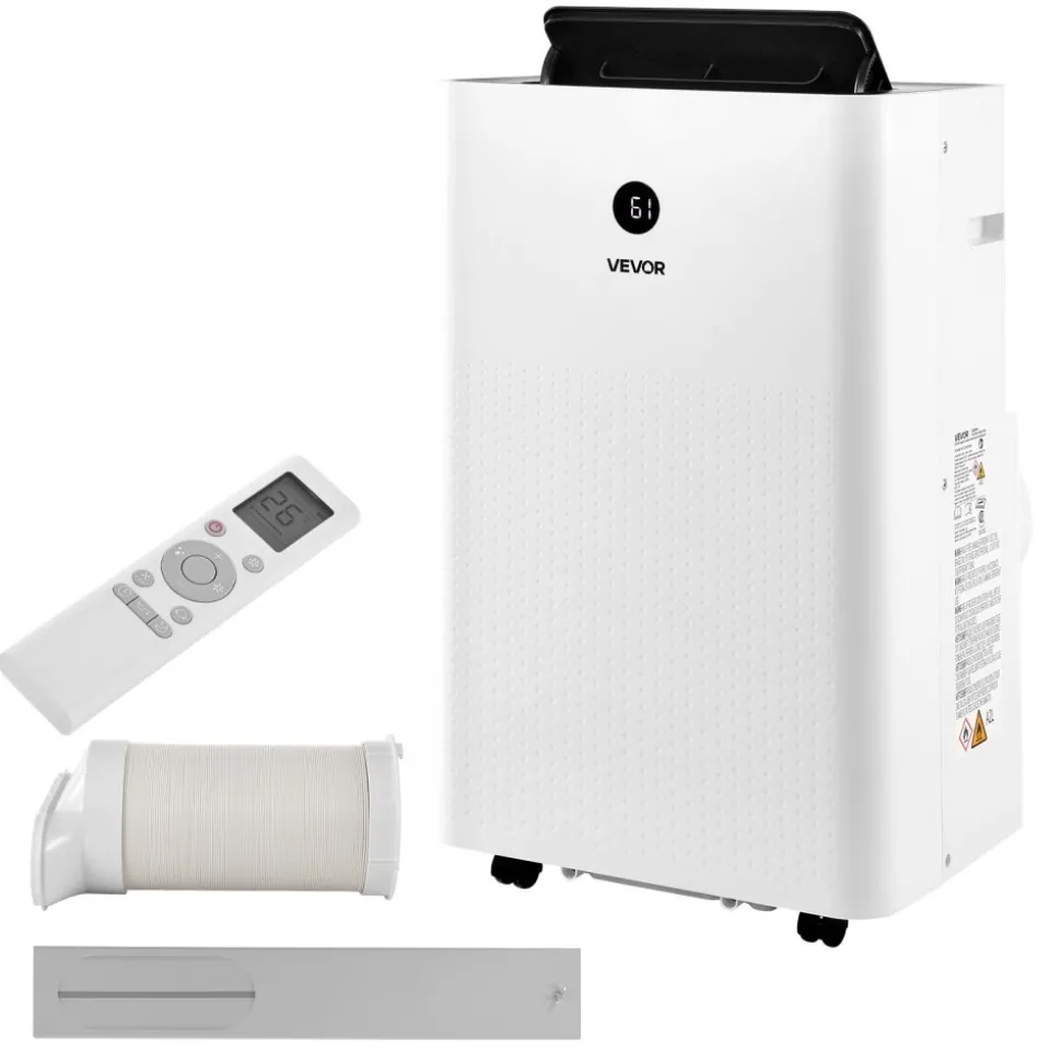 VEVOR Portable Air Conditioner, 12000 BTU ASHRAE (8150 BTU SACC) 4-in-1 Standing Cooling Ac Unit, LED Touch Panel & Remote Control, 24h Timer, Cooling, Dehumidifier, Fan, Sleep Mode for Room Indoor