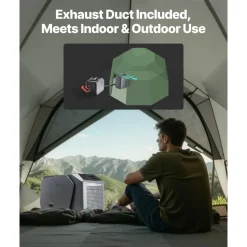 VEVOR Portable Air Conditioner, 5000 BTU 3-Speed Air Conditioning Unit with 24H Timer, Air Portable AC Adjustable from 16-32℃, Compatible with AC/DC for Outdoor Tent Camping, RVs or Home Use, Grey