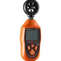 VEVOR Portable Anemometer, Temperature Range 14℉-113℉, Equipped with LED Backlit Display, Captures Wind Speed, Temperature, Air Volume, and Chill Factor, Ideal for Boating, Kite Surfing, Drone Pilo