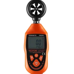 VEVOR Portable Anemometer, Temperature Range 14℉-113℉, Equipped with LED Backlit Display, Captures Wind Speed, Temperature, Air Volume, and Chill Factor, Ideal for Boating, Kite Surfing, Drone Pilo