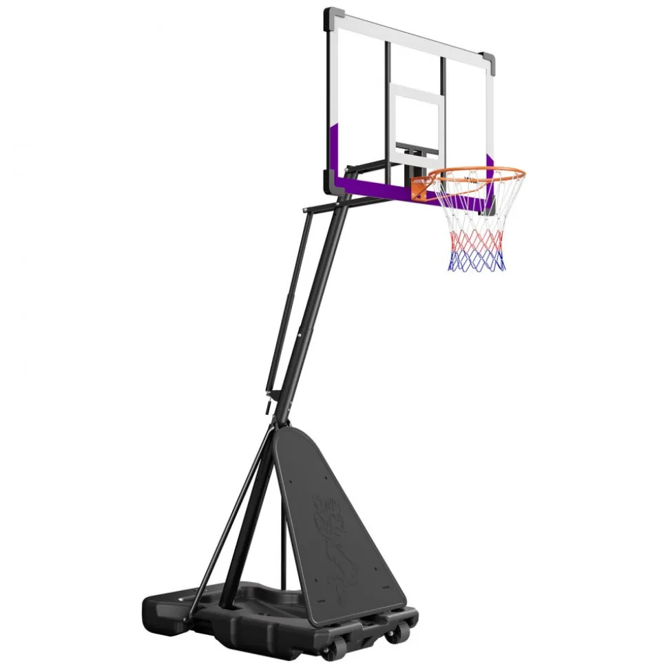VEVOR Portable Basketball Stand, 10 ft Height Adjustment Basketball Hoop & Goal, Basketballs Hoop Outdoor with 48 inch PC Backboard for Kids, Adults in Schools, Parks, Indoor & Outdoor Use