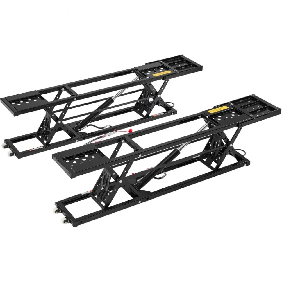 VEVOR Portable Car Lift, 7000 lbs Capacity, Heavy Duty Steel Truck Lift with 26.8" Max Height, Pneumatic Pump, Wheels, 4 Rubber Pads & 4 Lifting Columns for Cars, SUVs, Trucks, Home Garage or Shop Use