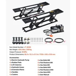 VEVOR Portable Car Lift, 5000 lbs Capacity, Heavy Duty Quick Lift with 25.6