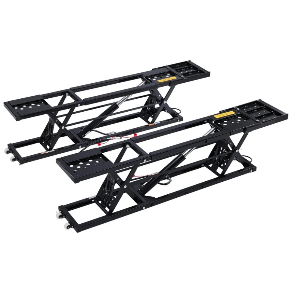 VEVOR Portable Car Lift, 5000 lbs Capacity, Heavy Duty Quick Lift with 25.6" Max Height, Pneumatic Pump, Wheels, 4 Rubber Pads & 4 Lifting Columns for Cars, Compact SUVs, Mini Trucks, Garage or Shop
