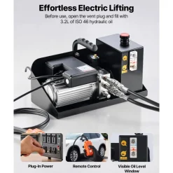 VEVOR Portable Car Lift, 5000 lbs Capacity, Heavy Duty Quick Lift with 25.6