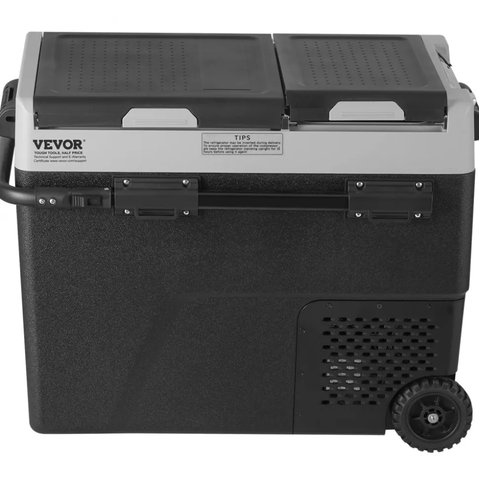 VEVOR Portable Car Refrigerator, 12 Volt Car Refrigerator Fridge, 58 L / 61.5 QT Dual Zone Portable Freezer, -4℉-68℉ Adjustable Temperature, Compressor Cooler for Home, Outdoor, Camping, RV, Car