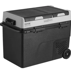 VEVOR Portable Car Refrigerator, 12 Volt Car Refrigerator Fridge, 58 L / 61.5 QT Dual Zone Portable Freezer, -4℉-68℉ Adjustable Temperature, Compressor Cooler for Home, Outdoor, Camping, RV, Car