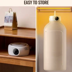 VEVOR Portable Clothes Dryer, Clothes Dryer with Dryer Bag, PTC Heating & LED Display, Foldable Mini Dryer with 5-H Timer for Apartments, Dorms, RVs, or Hotels, 600W, Beige