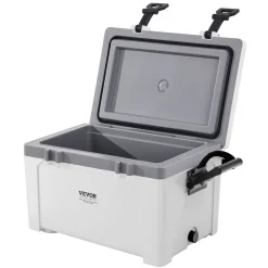 VEVOR Portable Cooler, 26 QT Hard Cooler with Ice Retention, Heavy-Duty Handles and Strap, Lightweight Rigid Material Insulated Portable Cooler, Suitable for Family Picnics and Short Trips