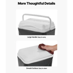 VEVOR Portable Cooler, 8.5 QT Hard Cooler with Ice Retention and Heavy-Duty Handles, Lightweight Rigid Material Insulated Portable Cooler, Suitable for Family Picnics and Short Trips