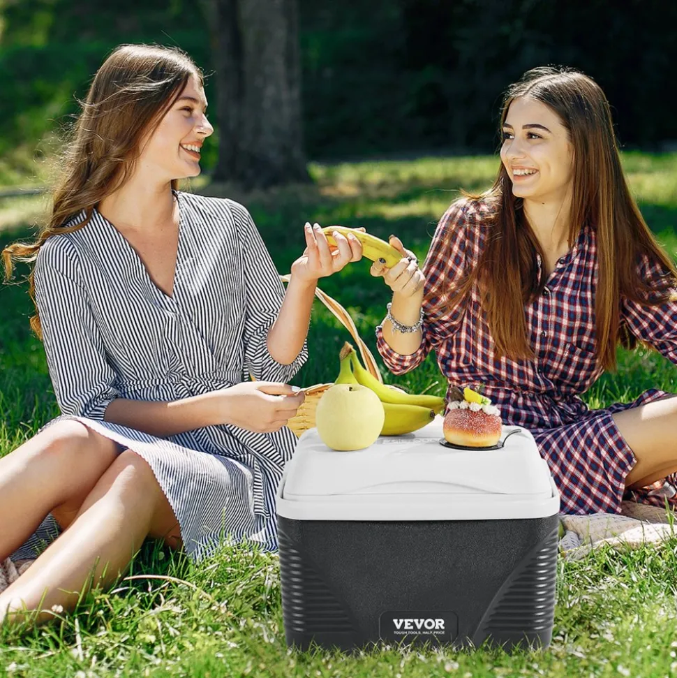 VEVOR Portable Cooler, 8.5 QT Hard Cooler with Ice Retention and Heavy-Duty Handles, Lightweight Rigid Material Insulated Portable Cooler, Suitable for Family Picnics and Short Trips