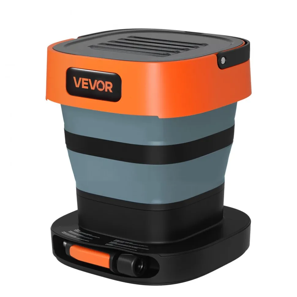 VEVOR Portable Cordless Pressure Washer with 2.64 Gal Tank, Foldable Power Washer 109 Max PSI, 3 Nozzles, Magnetic Sponge Brush & Soft Bristle Brush,78.7 in Hose, for Bike Cleaning, Patio, Camping