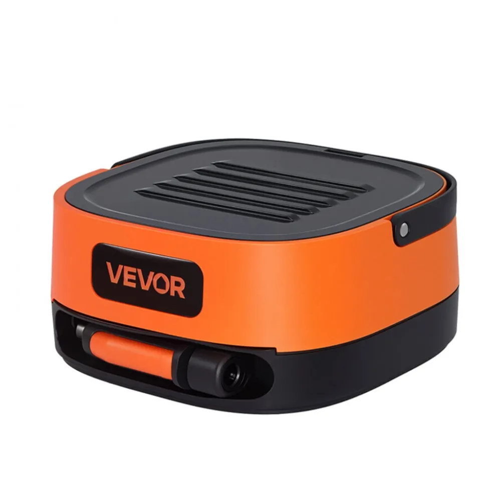 VEVOR Portable Cordless Pressure Washer with 2.64 Gal Tank, Foldable Power Washer 109 Max PSI, 3 Nozzles, Magnetic Sponge Brush & Soft Bristle Brush,78.7 in Hose, for Bike Cleaning, Patio, Camping