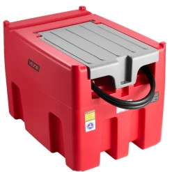 VEVOR Portable Diesel & Gasoline Tank, 116 Gallon, 10 GPM Flow Rate, Diesel Fuel Tank with 12V Electric Transfer Pump, 13.1ft Hose, Auto Fueling Nozzle, Transfer Tank for Easy Fuel Transportation, Red