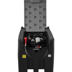 VEVOR Portable Diesel Tank, 116 Gallon Capacity & 10 GPM Flow Rate, Diesel Fuel Tank with 12V Electric Transfer Pump and 13.1ft Rubber Hose, PE Diesel Transfer Tank for Easy Fuel Transportation, Black