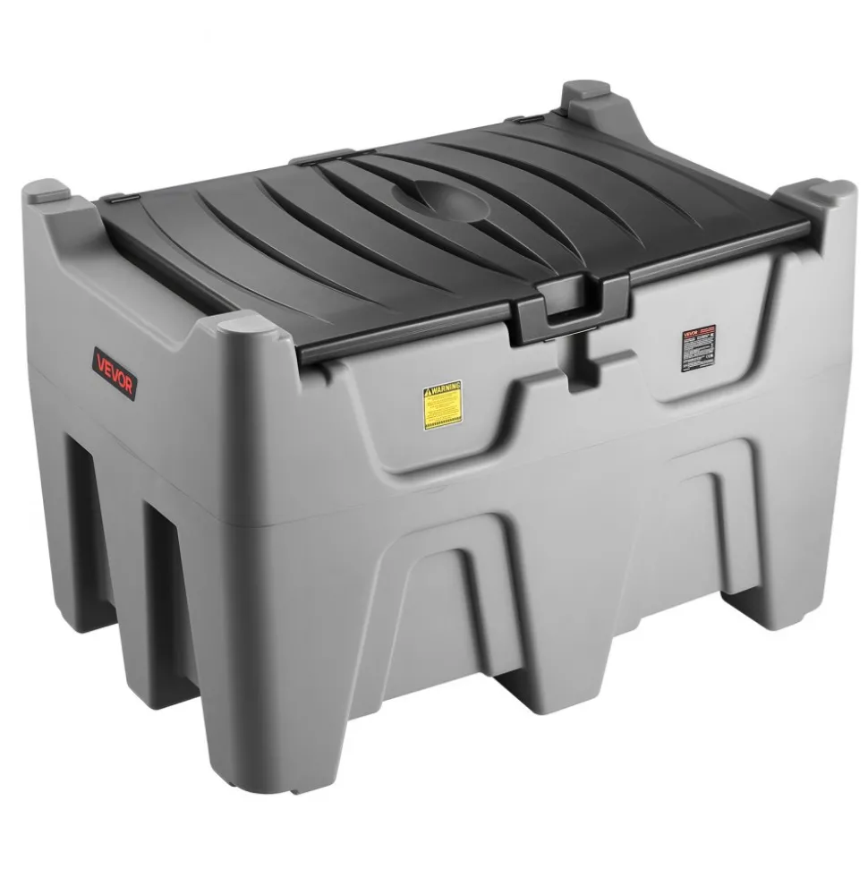 VEVOR Portable Diesel Tank, Separated 106 Gal Diesel & 8 Gal DEF Storage Tank, Leakproof Fuel Transfer Tanks with Pump & 13 Ft Hose, 10 GPM Flow Rate, Gas Storage Tanks for Easy Fuel Transportation