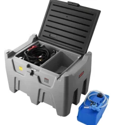 VEVOR Portable Diesel Tank, Separated 106 Gal Diesel & 8 Gal DEF Storage Tank, Leakproof Fuel Transfer Tanks with Pump & 13 Ft Hose, 10 GPM Flow Rate, Gas Storage Tanks for Easy Fuel Transportation