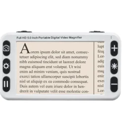 VEVOR Portable Digital Magnifier, 5-inch HD Electronic Video Magnifier for Low Version, 2X - 48X Electronic Reading Aid with 13MP Near & Far Dual Lens, 26 Color Mode, AV/HDMI Output & Foldable Handle