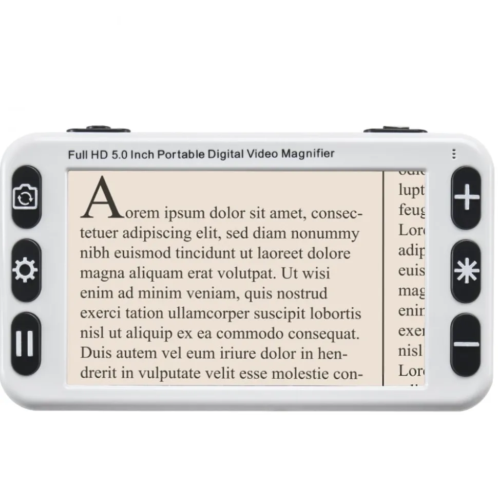 VEVOR Portable Digital Magnifier, 5-inch HD Electronic Video Magnifier for Low Version, 2X - 48X Electronic Reading Aid with 13MP Near & Far Dual Lens, 26 Color Mode, AV/HDMI Output & Foldable Handle