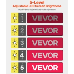 VEVOR Portable Digital Magnifier, 5-inch HD Electronic Video Magnifier for Low Version, 4X - 32X Zoom Electronic Reading Aid with 17 Color Mode, AV Output, Foldable Handle & 5-Level Screen Brightness