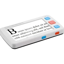 VEVOR Portable Digital Magnifier, 5-inch HD Electronic Video Magnifier for Low Version, 4X - 32X Zoom Electronic Reading Aid with 17 Color Mode, AV Output, Foldable Handle & 5-Level Screen Brightness