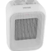 VEVOR Portable Electric Space Heater with Thermostat, 1000W/1500W 2-Level Adjustable Quiet Ceramic Heater Fan, 9 in Tip-Over Shutdown Flame-Retardant PP Small Heaters for Office Room Desk Indoor Use