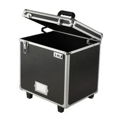 VEVOR Portable File Storage Box, 15.6 x 12.6 x 15 inch Internal Chest Size, Locking Mobile Business Case with Telescopic Handle, Hand pull File Case for Office Home, Offices, Hospitals, Banks