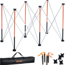 VEVOR Portable Folding Workstand, 4.15 x 4.15 ft Collapsible Workbench, 3500 lbs Weight Capacity, No Assembly Foldable Work Stand with Storage Bag, Table Top NOT Included, for Garage Workshop Outdoor