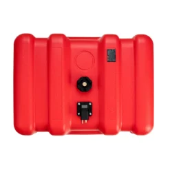 VEVOR Portable Fuel Tank, 12 Gallon/55L, Plastic Outboard Marine Tank with Hose, Easy to Carry for Yacht, Fishing, Deck Boats, Red