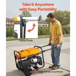 VEVOR Portable Generator, Gasoline 13500W Peak Watt & LPG 12000W Peak Watt Dual Fuel Generator, Home Backup Generators with Electric Start, Gasoline & LPG Powered, CO Sensor, 20A & 50A Outlets