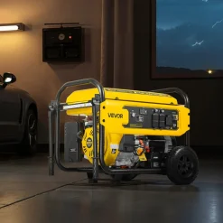 VEVOR Portable Generator, 9625W Peak Watt Home Generator, Backup Generators for Home with Foldable Handle, Electric Start, Gas Powered, CO Sensor, RV & Emergency Ready 30A & 20A Outlets, AVR