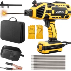 VEVOR Portable Handheld Welding Machine, 20-140A Portable ARC Welder with 5-Level Current Adjustment & IGBT Inverter, 110V Handheld Stick Welder with Hot Start Function Fit for 1/16
