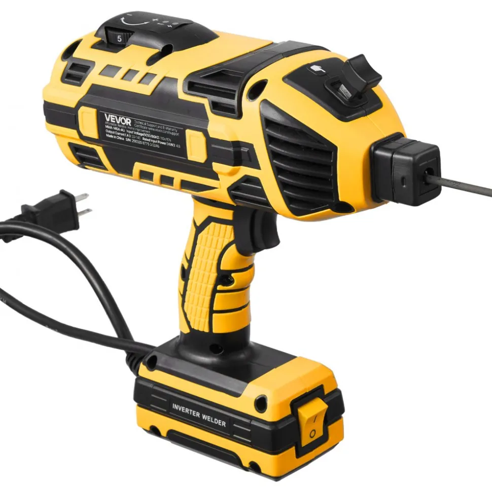 VEVOR Portable Handheld Welding Machine, 20-140A Portable ARC Welder with 5-Level Current Adjustment & IGBT Inverter, 110V Handheld Stick Welder with Hot Start Function Fit for 1/16"-1/8" Welding Rods