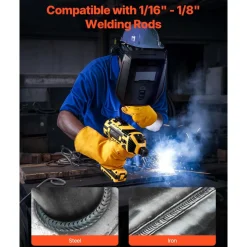 VEVOR Portable Handheld Welding Machine, 20-120A Portable ARC Welder with 5-Level Current Adjustment & IGBT Inverter, 110V Handheld Stick Welder with Hot Start Function Fit for 1/16"-1/8" Welding Rods