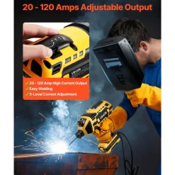 VEVOR Portable Handheld Welding Machine, 20-120A Portable ARC Welder with 5-Level Current Adjustment & IGBT Inverter, 110V Handheld Stick Welder with Hot Start Function Fit for 1/16