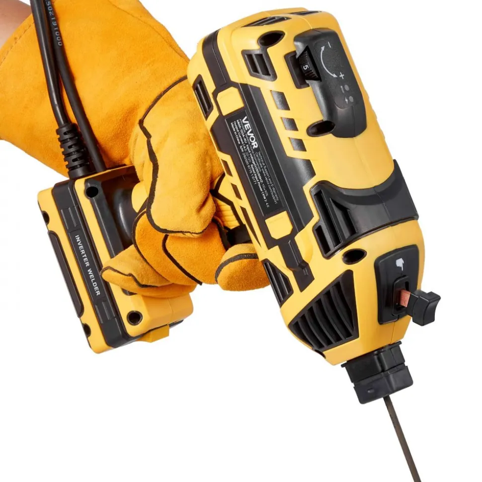 VEVOR Portable Handheld Welding Machine, 20-120A Portable ARC Welder with 5-Level Current Adjustment & IGBT Inverter, 110V Handheld Stick Welder with Hot Start Function Fit for 1/16"-1/8" Welding Rods