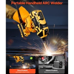 VEVOR Portable Handheld Welding Machine, 20-120A Portable ARC Welder with 5-Level Current Adjustment & IGBT Inverter, 110V Handheld Stick Welder with Hot Start Function Fit for 1/16