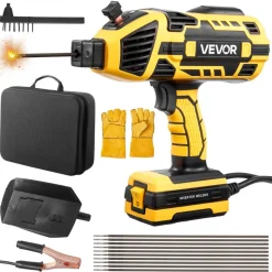 VEVOR Portable Handheld Welding Machine, 20-120A Portable ARC Welder with 5-Level Current Adjustment & IGBT Inverter, 110V Handheld Stick Welder with Hot Start Function Fit for 1/16