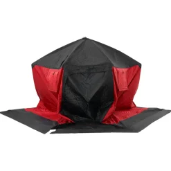 VEVOR Portable Ice Shelter, 4-6 Person Insulated Pop-Up Ice Fishing Tent, 50 Square Feet Fishable Area, Thermal Ice Shanty for Winter Fishing, Ice Cube with Anchors, Ropes, Carrying Bag, 130"x130"