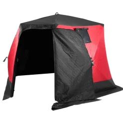 VEVOR Portable Ice Shelter, 4-6 Person Insulated Pop-Up Ice Fishing Tent, 50 Square Feet Fishable Area, Thermal Ice Shanty for Winter Fishing, Ice Cube with Anchors, Ropes, Carrying Bag, 130