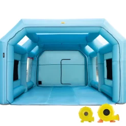VEVOR Portable Inflatable Paint Booth, 28x15x10ft Inflatable Spray Booth, Car Paint Tent with Air Filter System & 2 Blowers, Upgraded Blow Up Spray Booth Tent, Auto Paint Workstation, Car Parking Gara