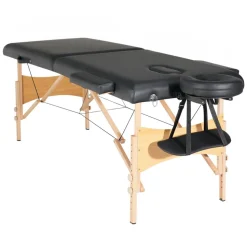 VEVOR Portable Massage Table 28" W, 2 Folding Lightweight Massage Table, 8-Level Height Adjustable Salon Tattoo Bed, Spa Table with Headrest, Armrests, Hand Pallet & Carrying Bag, 600LBS