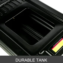 VEVOR Portable Oil Drain Pan with Pump 64L Oil Drain Pan 17 Gallon Low Profile Oil Drain Pan with 8' Hose for SUV Car and Trucks